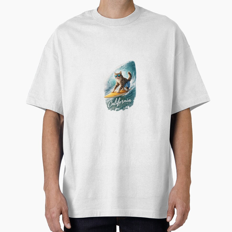 Surfer cat on a wave in California by Taoufik79-shop T-Shirts, Hoodie, Sweatshirt | BlankRebels.com (Image 1)