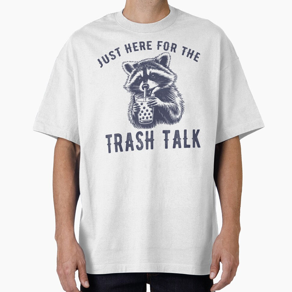Just Here for the Trash Talk Funny Vintage Raccoon Sarcastic by wingstar T-Shirts, Hoodie, Sweatshirt (Image 1)
