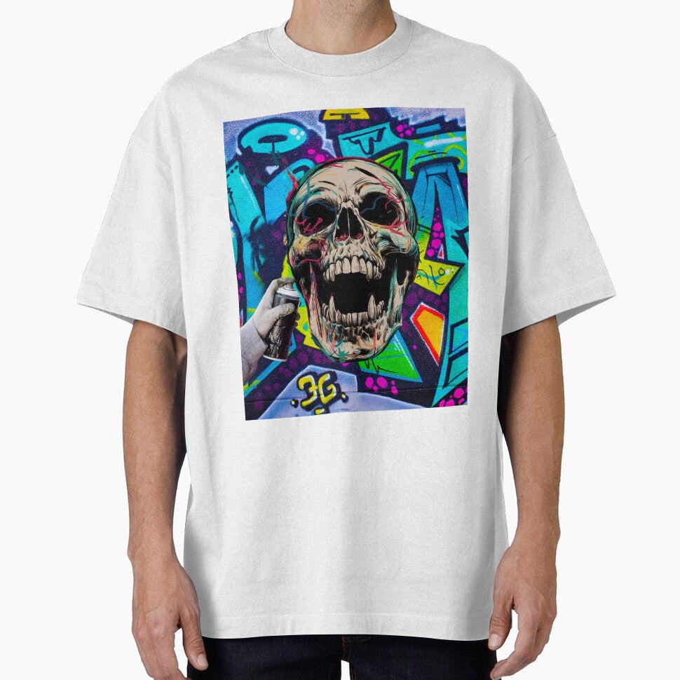 Skull Graffiti: Unleash the Rebellious Edge of Urban Art by StyleFused T-Shirts, Hoodie, Sweatshirt (Image 1)