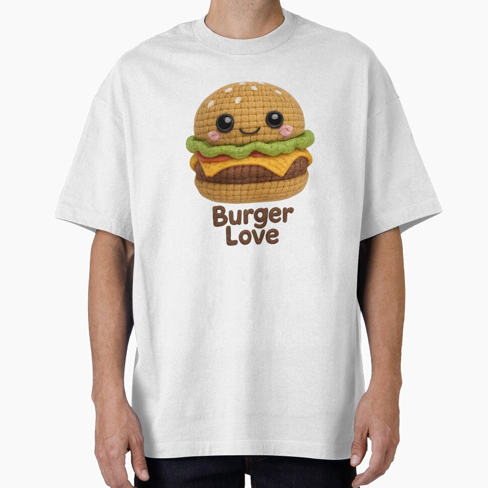 Happy Burger – Cute Kawaii Amigurumi Crochet Burger by Tiny Stitch World T-Shirts, Hoodie, Sweatshirt (Image 1)