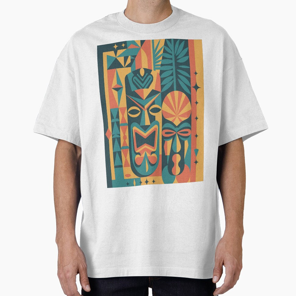 Mid-Century Modern Tiki Art Print | Retro Atomic Polynesian Tropical Design by Tamas Das T-Shirts, Hoodie,... (Image 1)