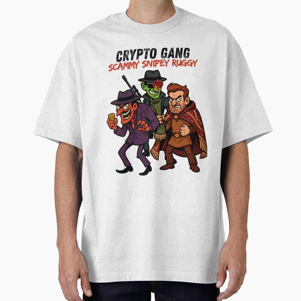 Crypto Gang – Scammy, Snipey, Ruggy by P3T3CARD T-Shirts, Hoodie, Sweatshirt | BlankRebels.com (Image 1)