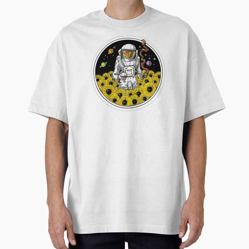 Astronaut in  Floral Space Cool Galaxy Illustration by CartheArtwork T-Shirts, Hoodie, Sweatshirt | BlankRebels.com (Image 1)
