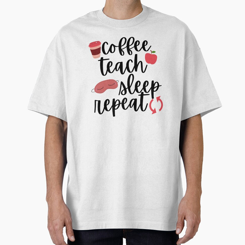 Cofee, Teach, Sleep, Repeat by beachteacher T-Shirts, Hoodie, Sweatshirt | BlankRebels.com (Image 1)
