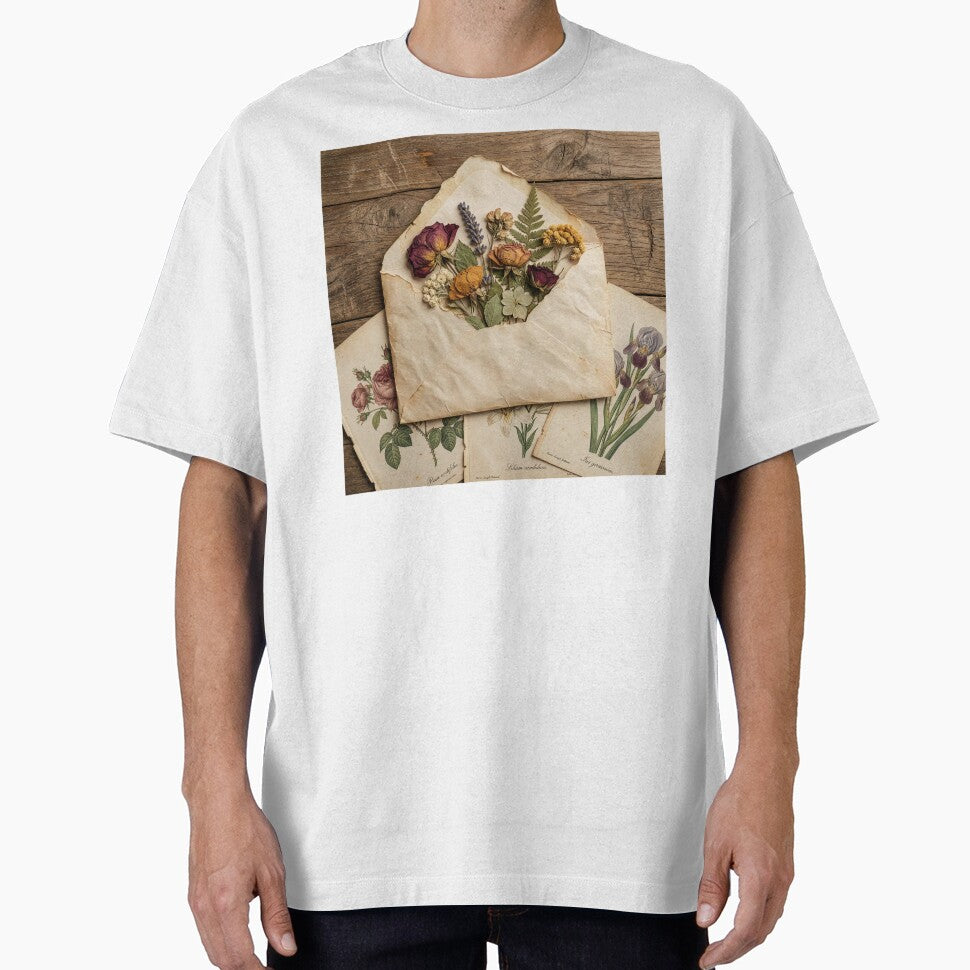 Dried Flowers and Botanical Prints on Desk by Tridentulus T-Shirts, Hoodie, Sweatshirt | BlankRebels.com (Image 1)