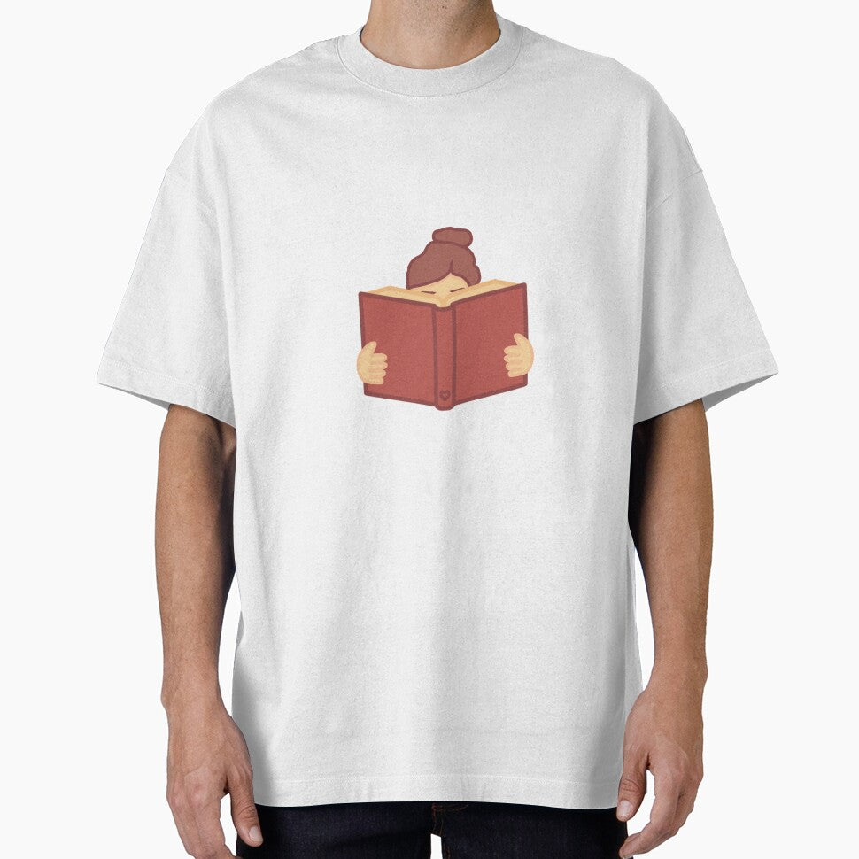 Bookworm | Red | With Background by polimatilda T-Shirts, Hoodie, Sweatshirt | BlankRebels.com (Image 1)