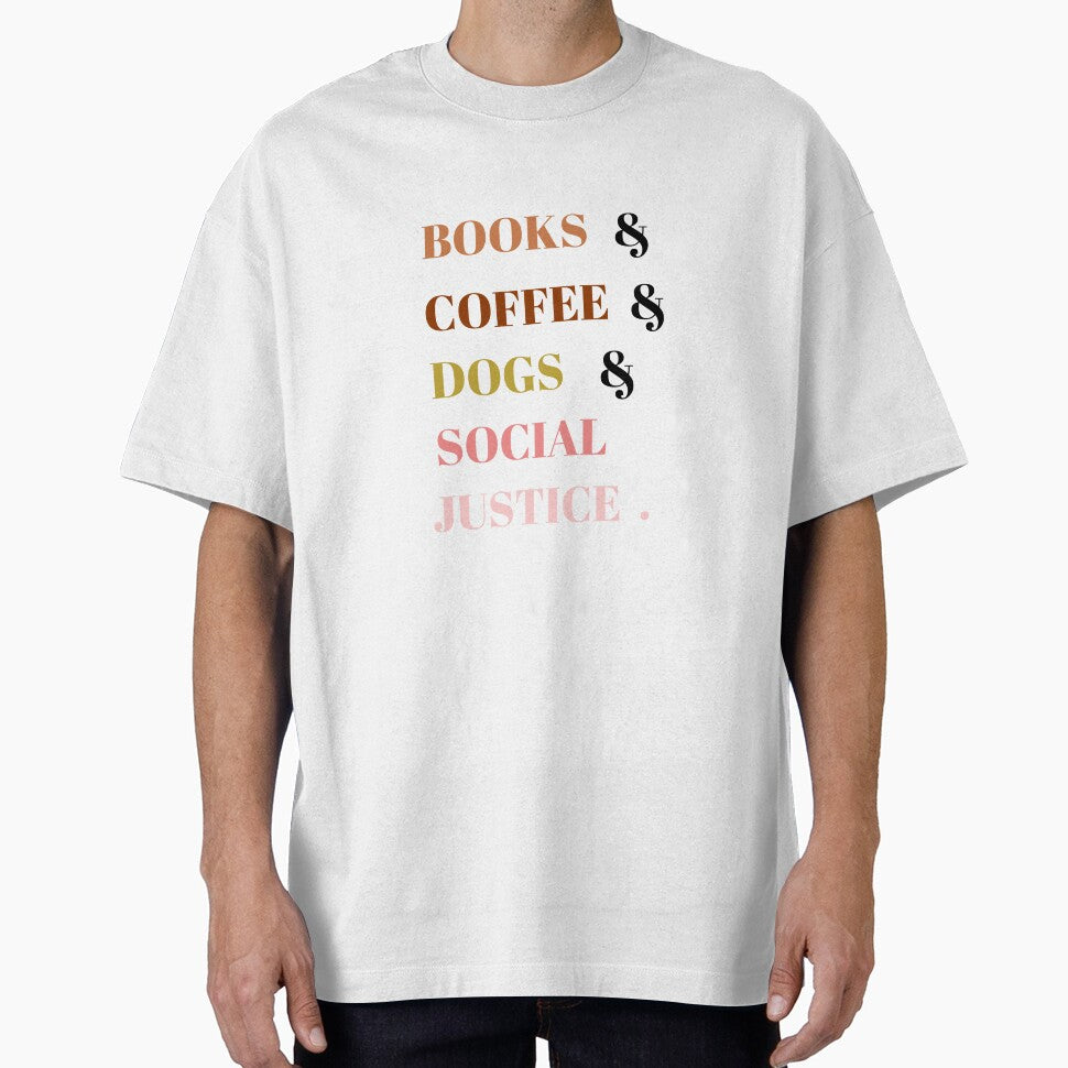 Books And Coffee And Dogs And Social Justice T-Shirt, hoodie by anouar-store Sweatshirt | BlankRebels.com (Image 1)