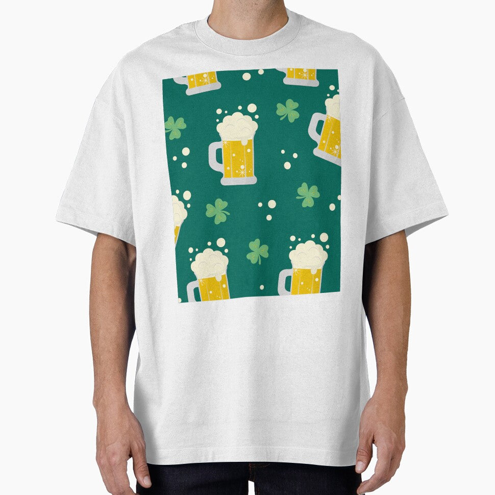 Happy Saint Patrick Day beer mug seamless pattern by Huynhdesign