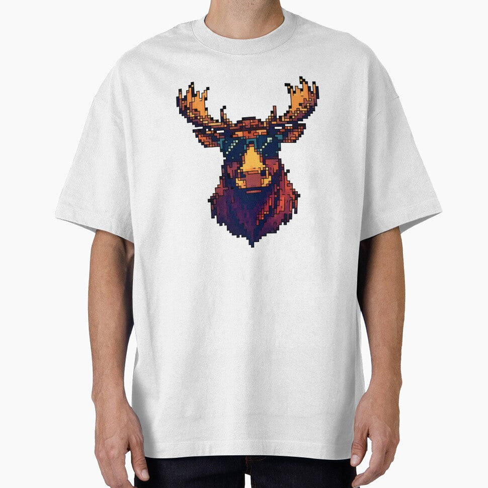 Majestic Moose: Pixelated Wanderer by NaturePixel T-Shirts, Hoodie, Sweatshirt | BlankRebels.com (Image 1)