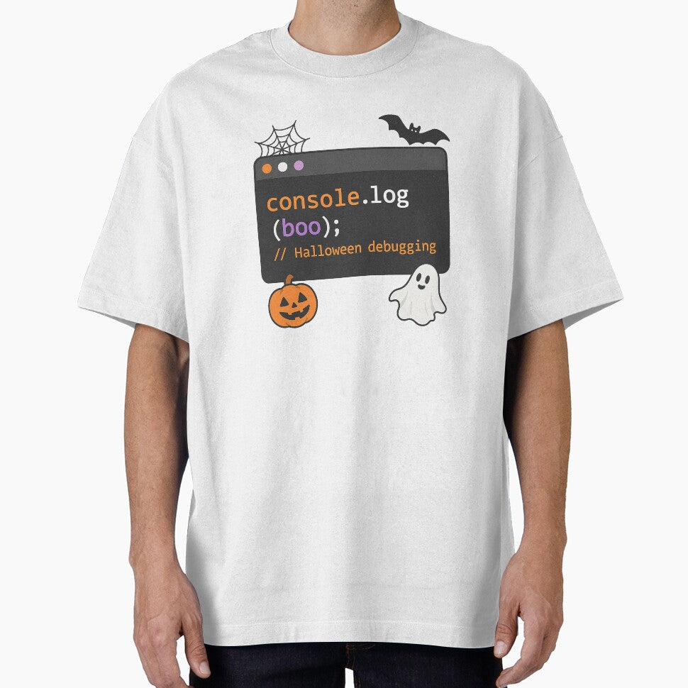 Programmer Humor Tech Shirt Halloween Console Log Debugging by shashtopia
