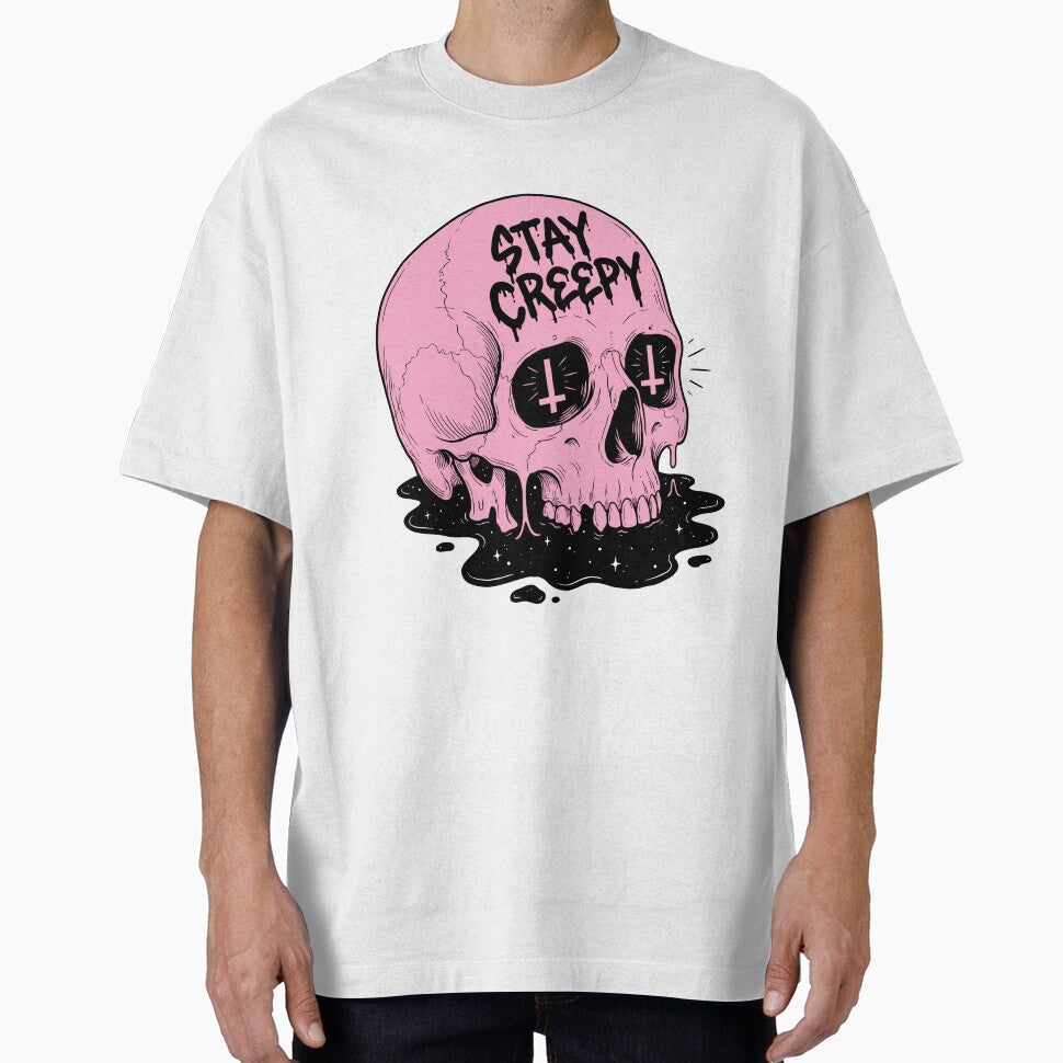 Pastel Pink Melting Skull Aesthetic - Pastel Goth by bapupa