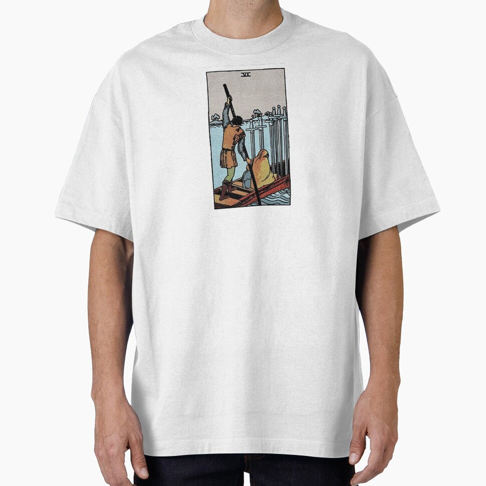 Six of Swords tarot card by Blondshell T-Shirts, Hoodie, Sweatshirt | BlankRebels.com (Image 1)