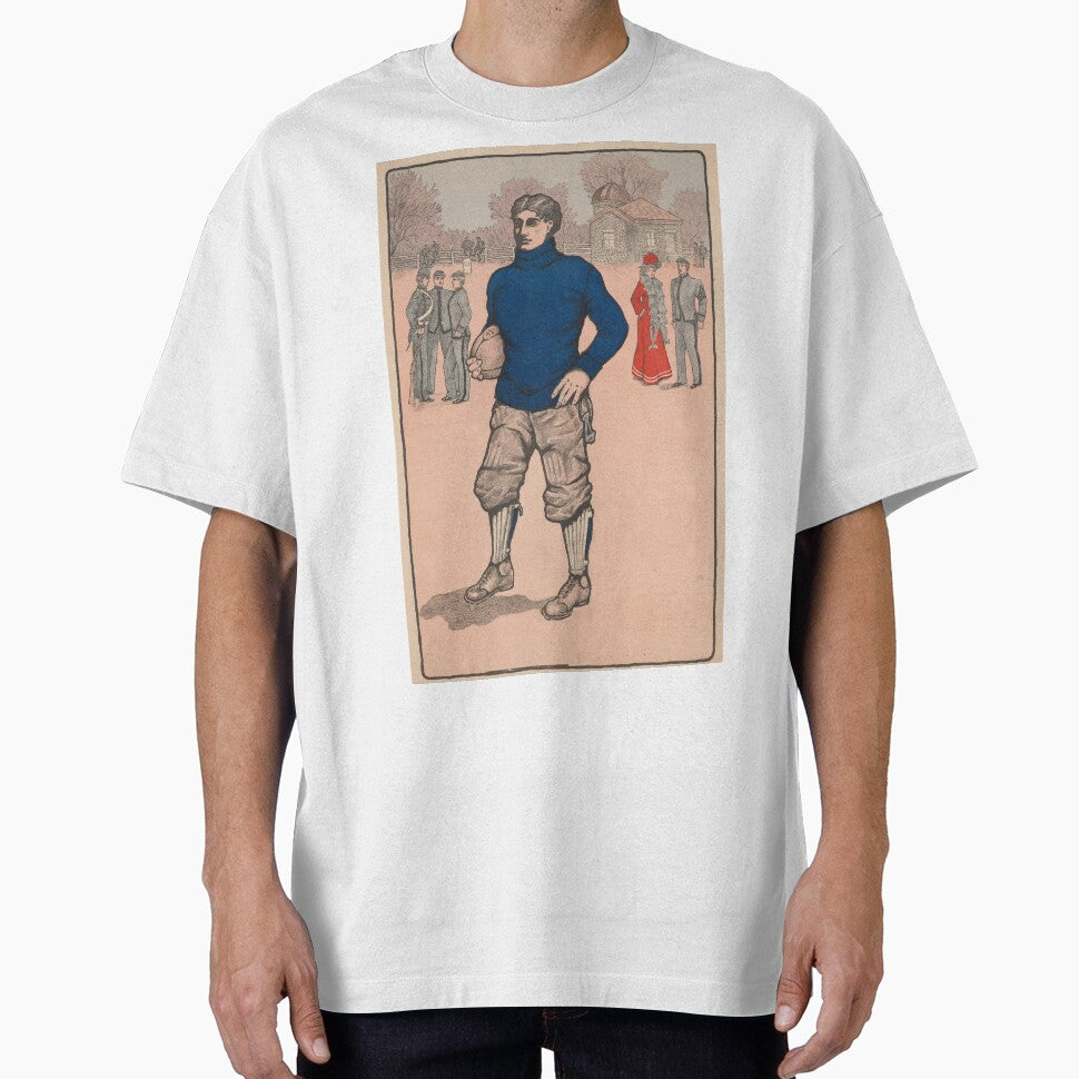 Vintage Illustration of a Football Player (1902) by BravuraMedia T-Shirts, Hoodie, Sweatshirt | BlankRebels.com (Image 1)