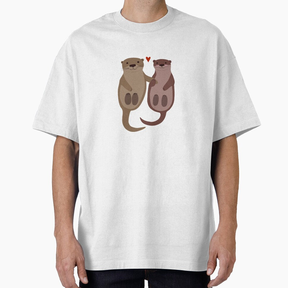 Otters holding hands by alexandra_belloc T-Shirts, Hoodie, Sweatshirt | BlankRebels.com (Image 1)