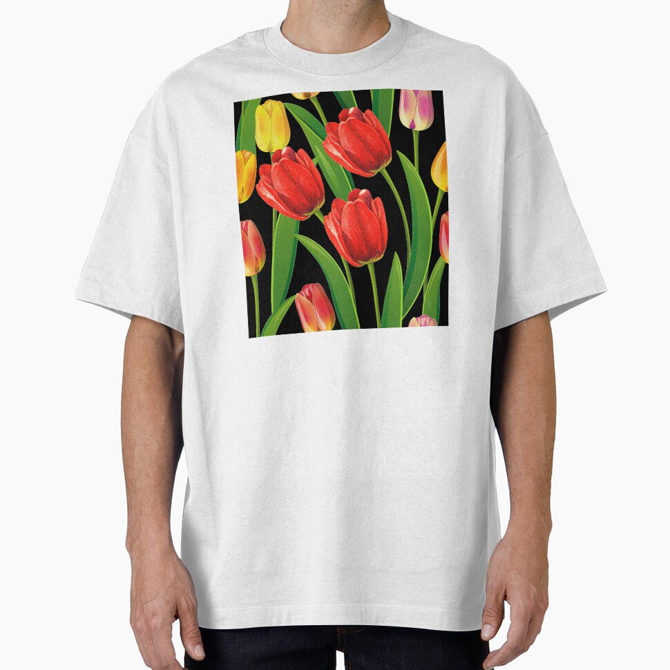 tulips flowers pattern by virilamissa T-Shirts, Hoodie, Sweatshirt | BlankRebels.com (Image 1)