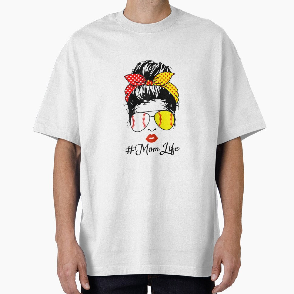 Baseball Softball Mom Bun Life by speakupandshine T-Shirts, Hoodie, Sweatshirt | BlankRebels.com (Image 1)