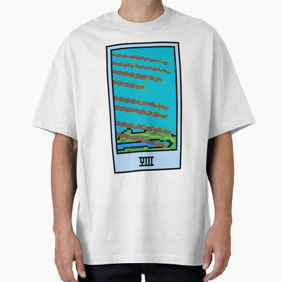 Wait Is This Pixel Art Tarot? White Minor Arcana 'Eight Wands' ( Stickers Other Accessories) T-Shirts, Hoodie, Sweatshirt