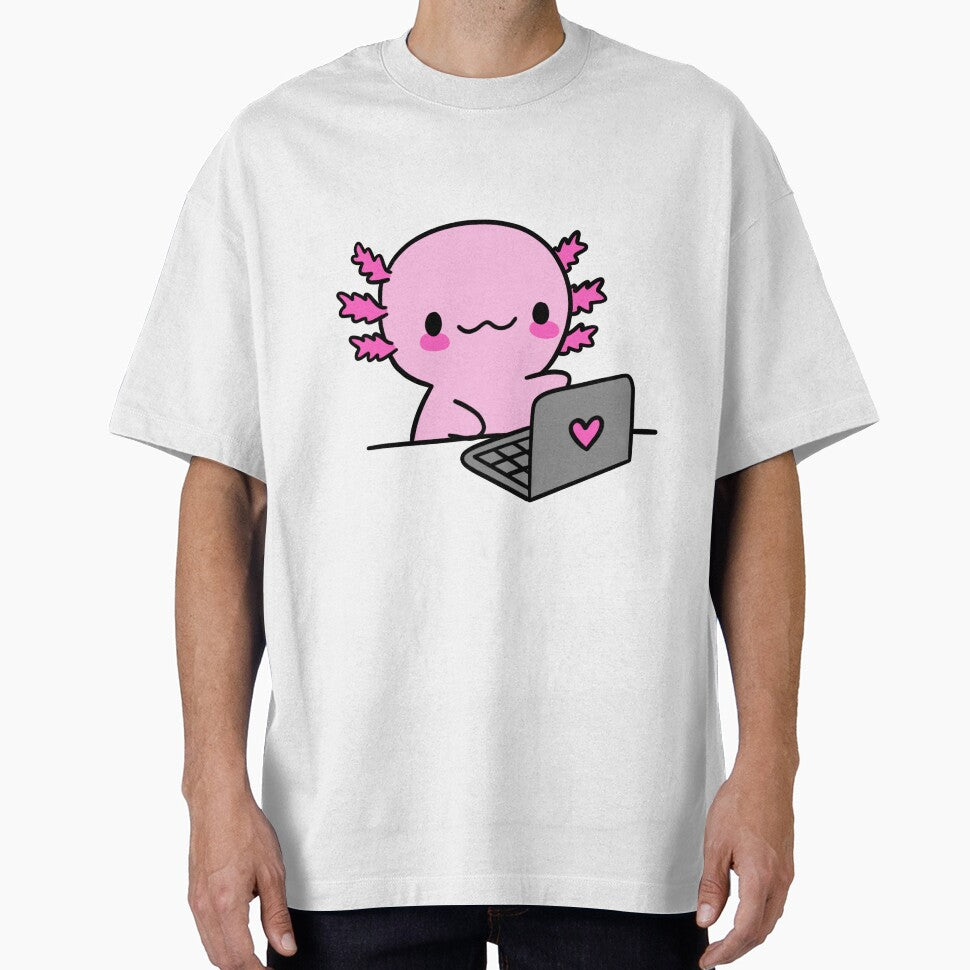 axolotl laptop by saacstix T-Shirts, Hoodie, Sweatshirt | BlankRebels.com (Image 1)