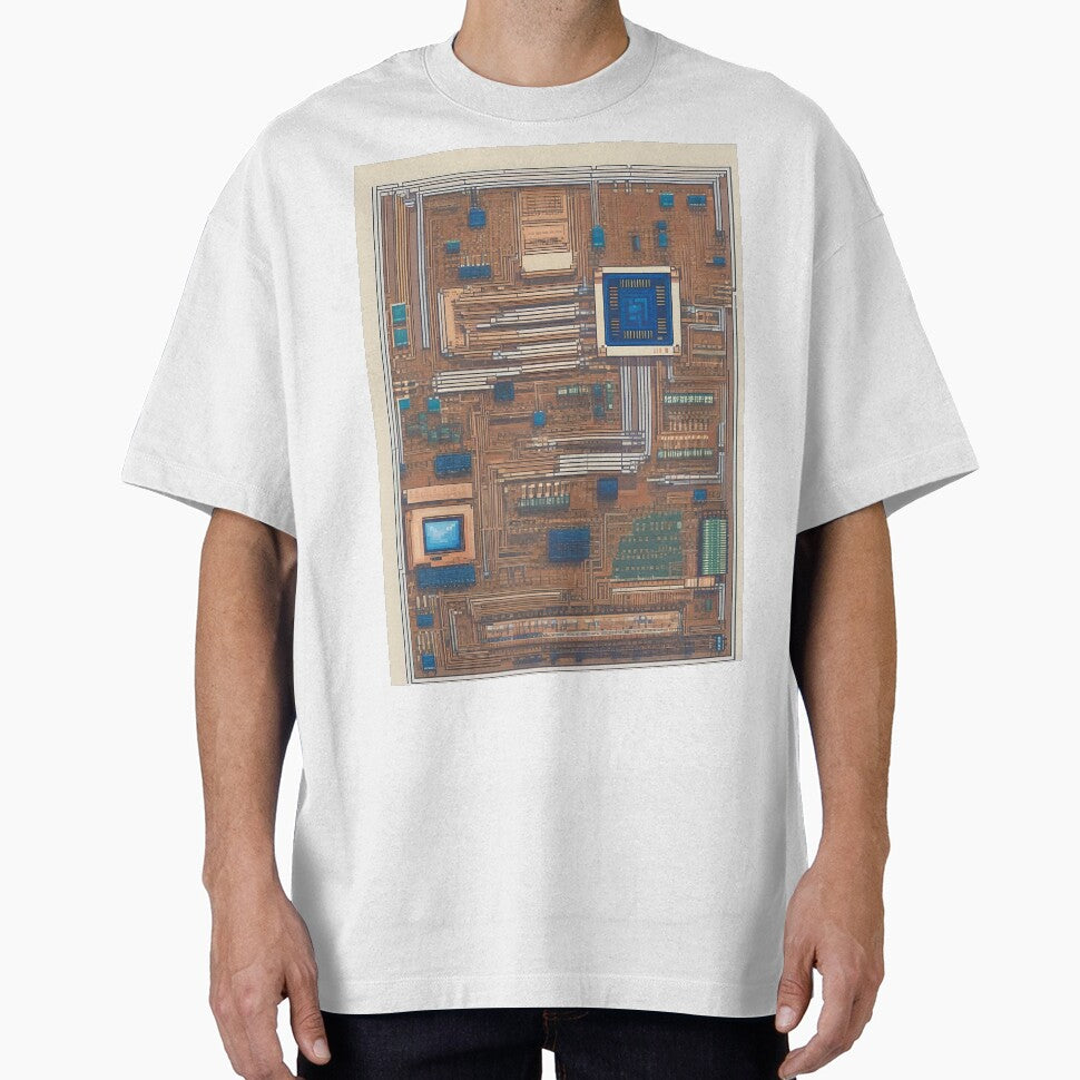 Pixelated Motherboard Still Life Abstract Art by Esterlane T-Shirts, Hoodie, Sweatshirt | BlankRebels.com (Image 1)