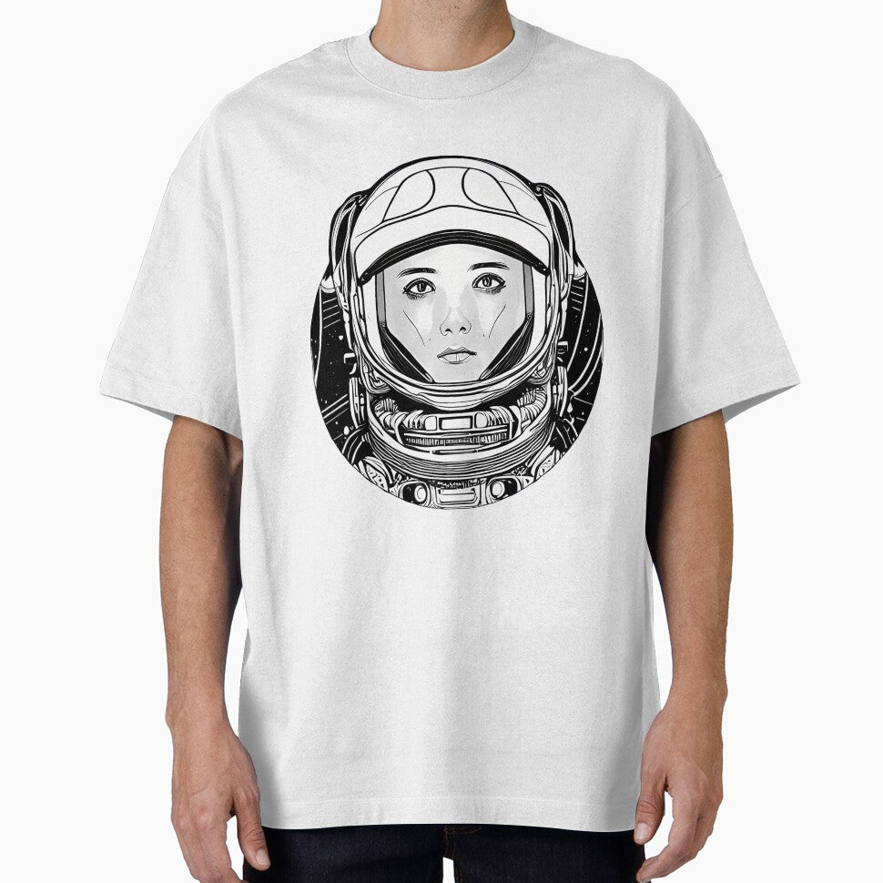 Black And White Astronaut Head by nuel-art T-Shirts, Hoodie, Sweatshirt | BlankRebels.com (Image 1)