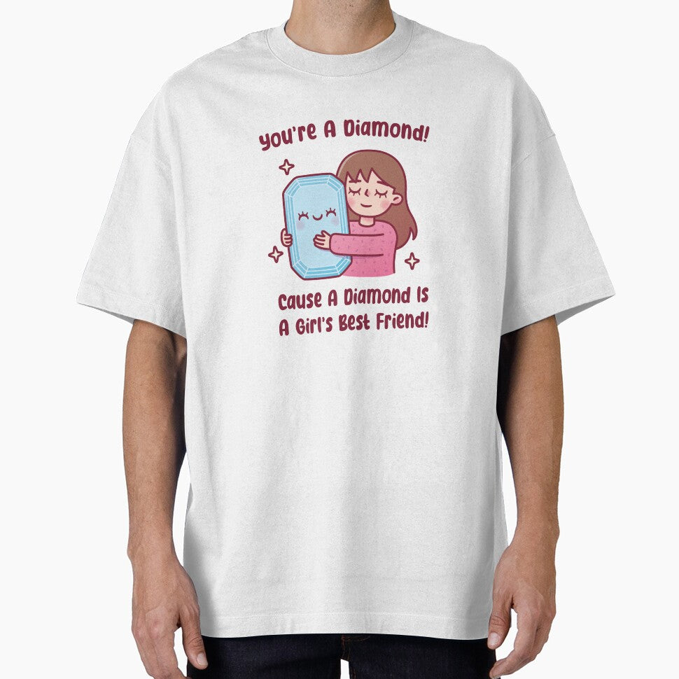Funny A Diamond Is A Girl's Best Friend Quote by rustydoodle T-Shirts, Hoodie, Sweatshirt | BlankRebels.com (Image 1)