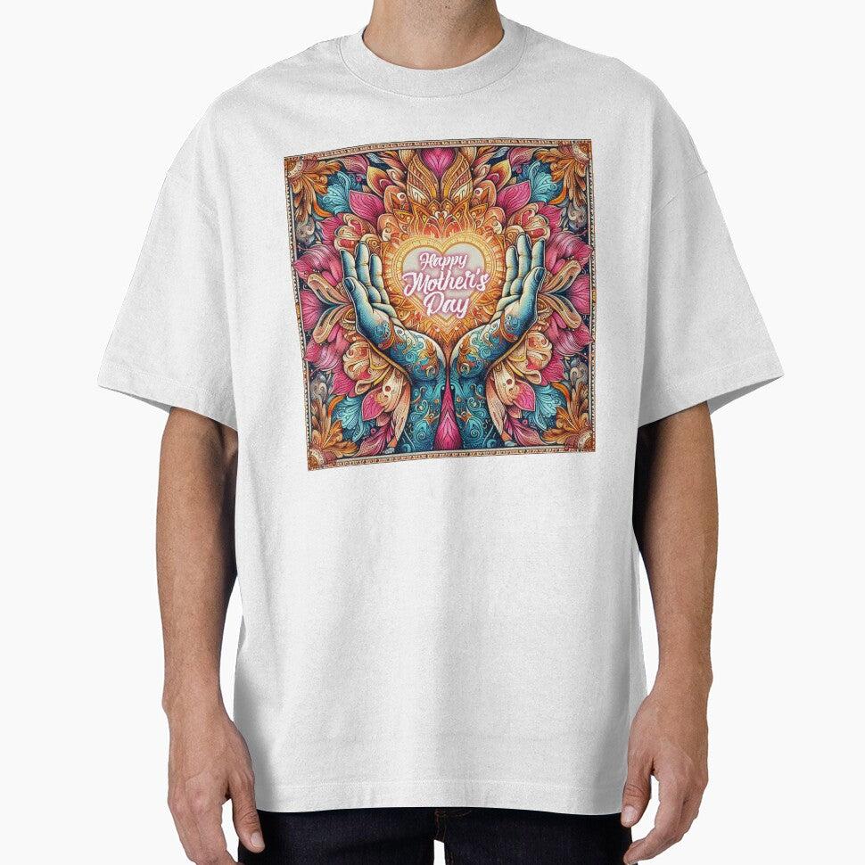 Happy Mothers Day Glowing Floral Flower Heart Gift by Illuministique T-Shirts, Hoodie, Sweatshirt | BlankRebels.com (Image 1)