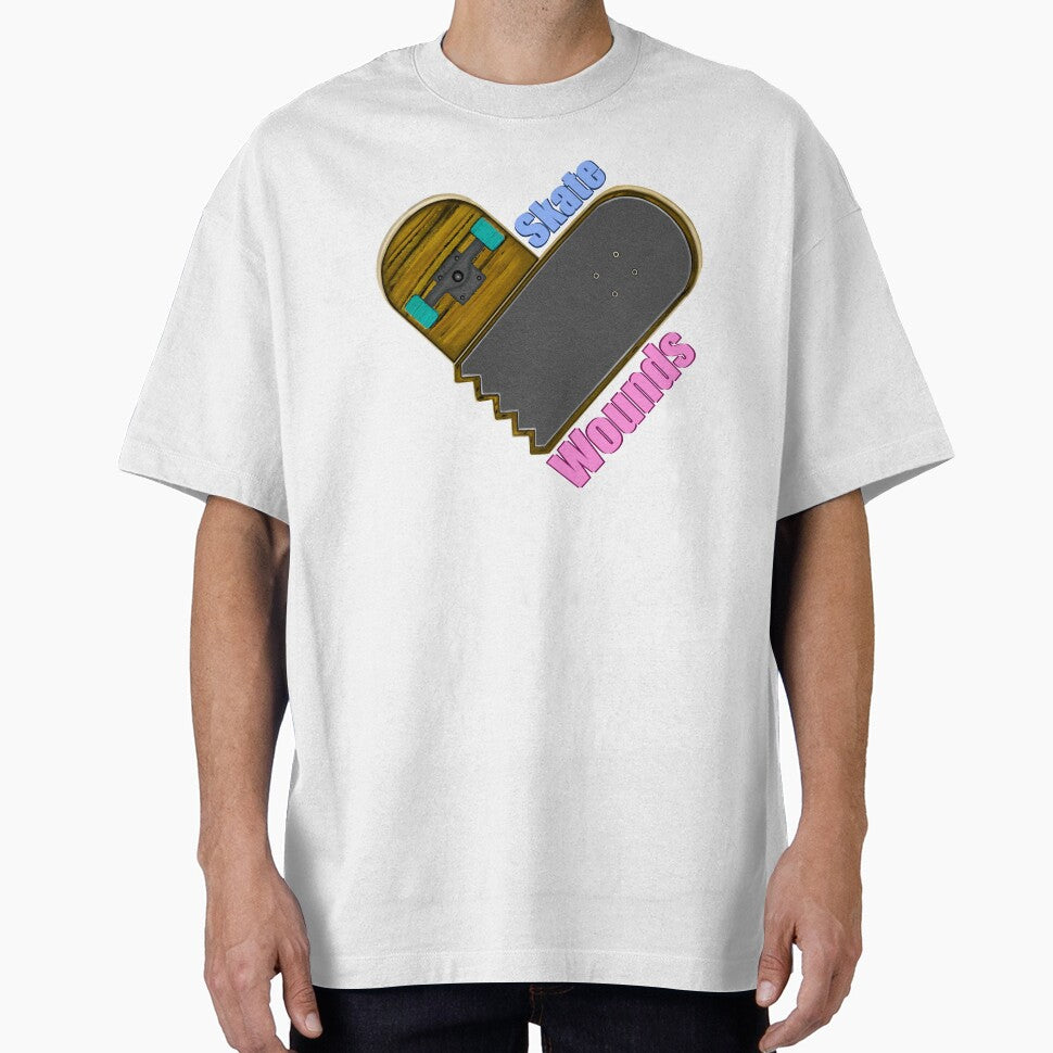 Skate Wounds, broken skateboard heart by Lighvision T-Shirts, Hoodie, Sweatshirt | BlankRebels.com (Image 1)