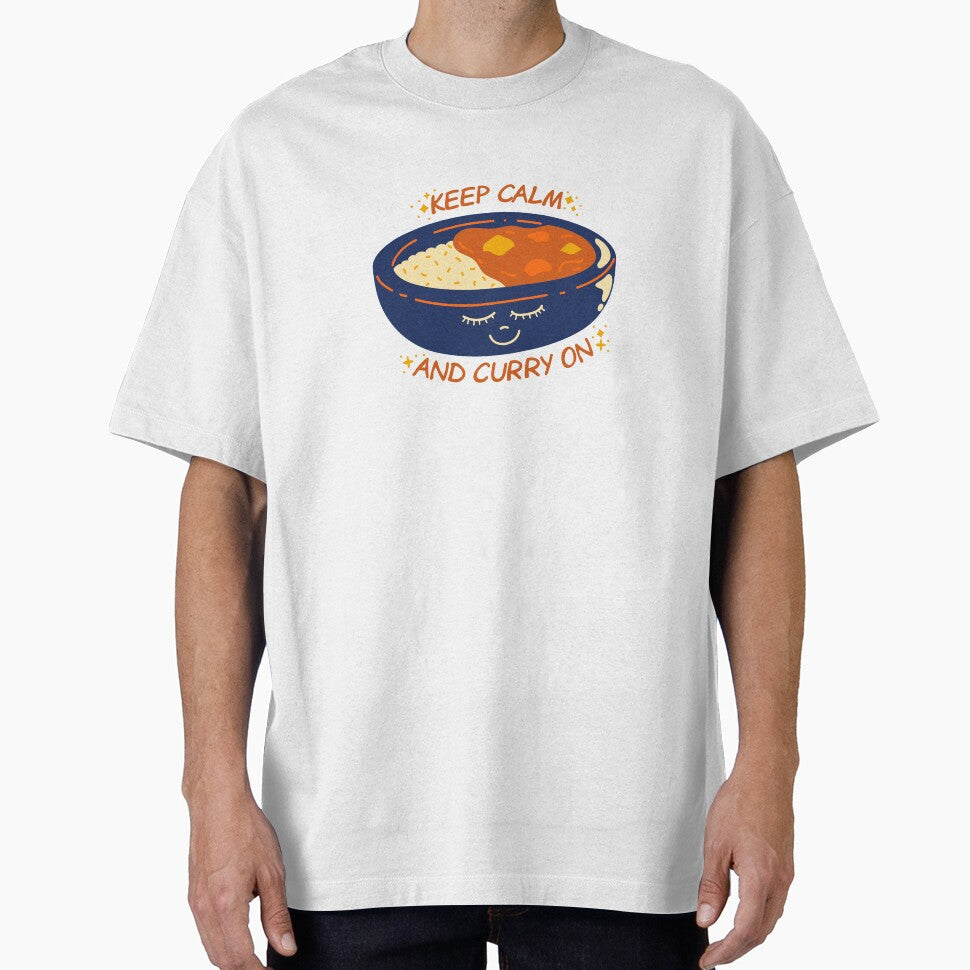 Funny Indian Curry Pun - Keep Calm and Curry On by greenoriginals T-Shirts, Hoodie, Sweatshirt | BlankRebels.com (Image 1)