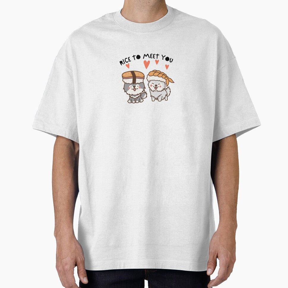 Kwaii Funny Sushi - Japanese Food - Rice To Meet You by tnwbank T-Shirts, Hoodie, Sweatshirt | BlankRebels.com (Image 1)