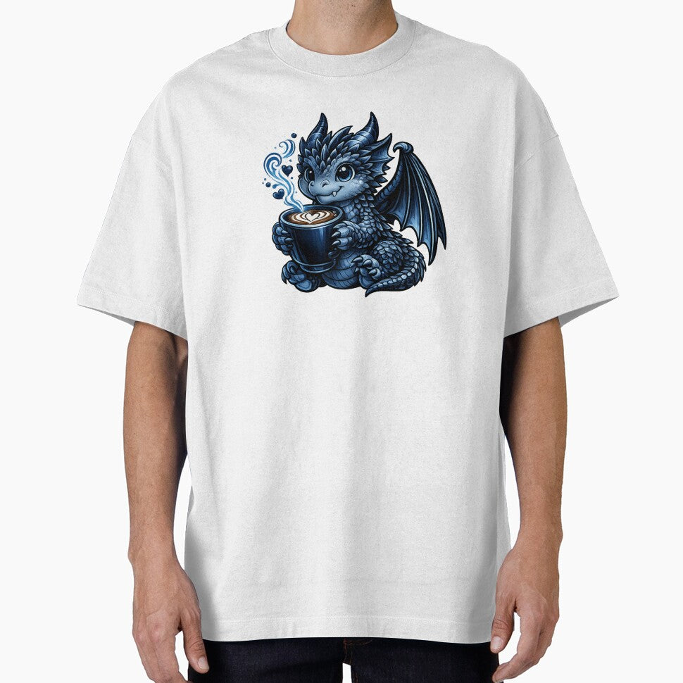 Midnight Blue Dragon Coffee – Cute Coffee Dragon Art by Reminixi T-Shirts, Hoodie, Sweatshirt | BlankRebels.com (Image 1)