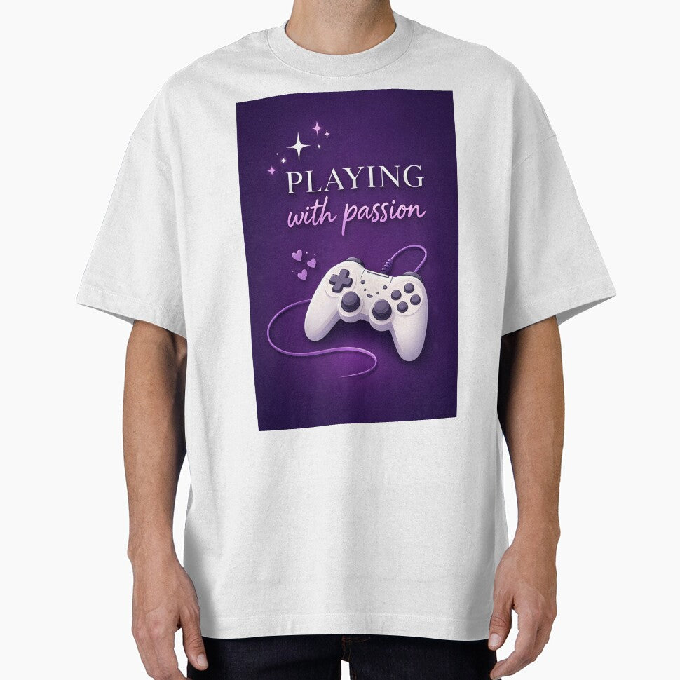 Playing With Passion – Cozy Gamer Quote Purple by CozyLifeStudio