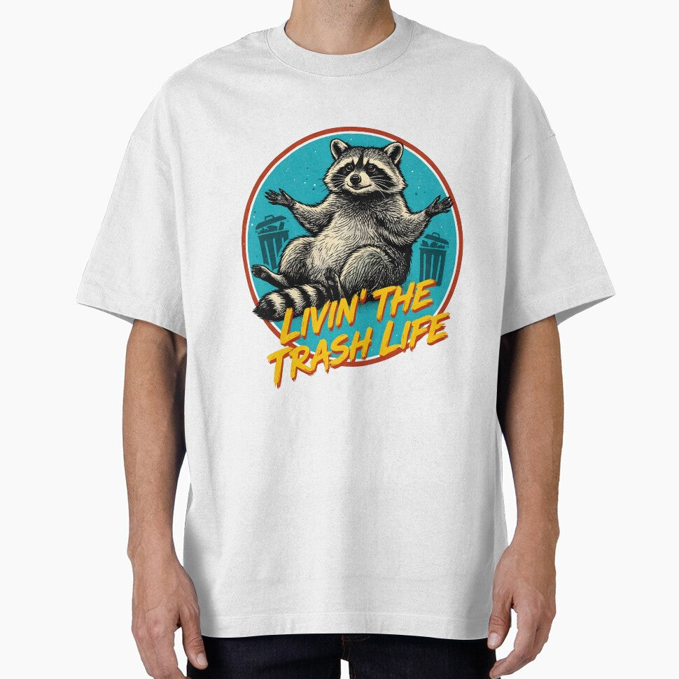 Livin’ the Trash Life Raccoon – Chaotic Trash Panda Meme with Sarcastic Humor by GiftsCreek T-Shirts, Hoodie,... (Image 1)