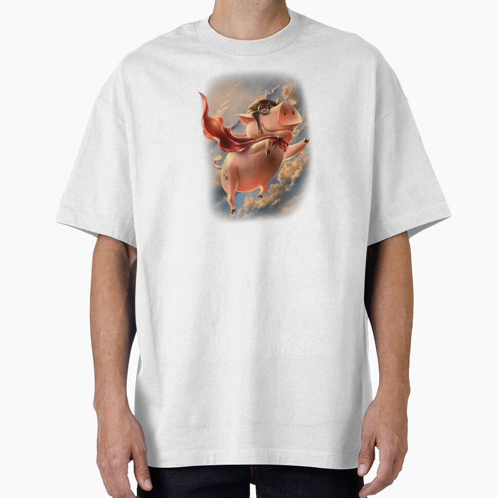 Superhero Pig Flying in the Sky by Wallace-Levine5 T-Shirts, Hoodie, Sweatshirt | BlankRebels.com (Image 1)