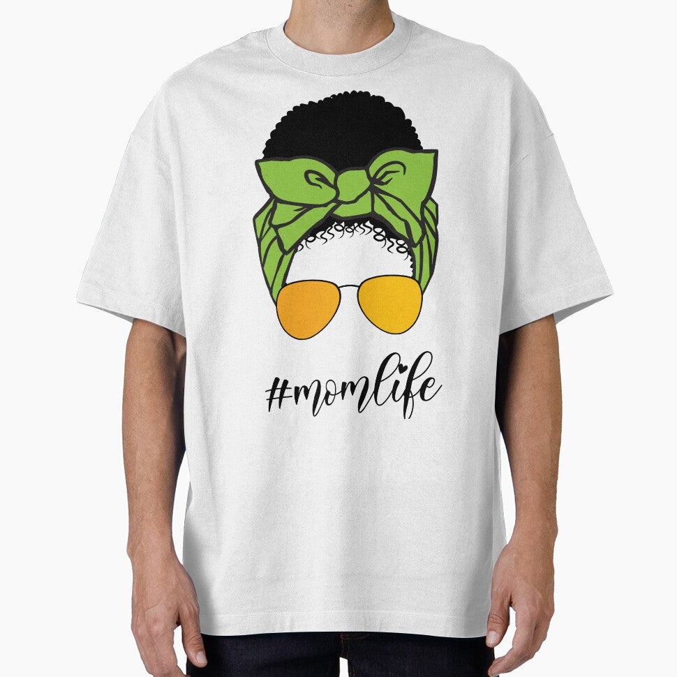 Mom Life, Messy Bun Mom, Afro Mom Life by MiracleByPat T-Shirts, Hoodie, Sweatshirt | BlankRebels.com (Image 1)