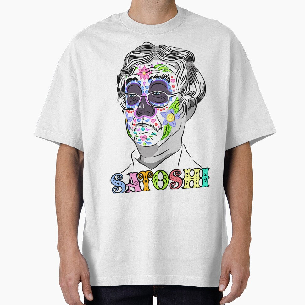 Sugar Skull Satoshi Nakamoto Meme by HodlHut T-Shirts, Hoodie, Sweatshirt | BlankRebels.com (Image 1)