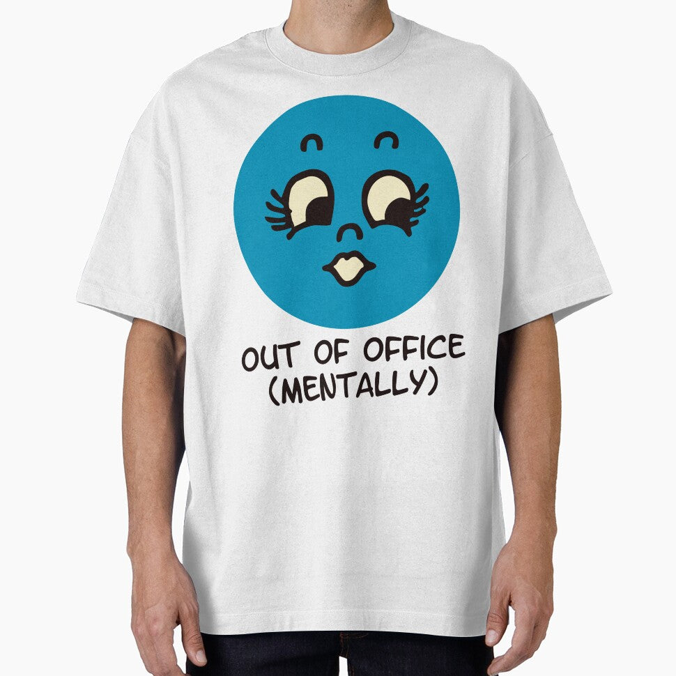 Out of Office Mentally Funny Blue Face Design by Victor Shadehorn T-Shirts, Hoodie, Sweatshirt | BlankRebels.com (Image 1)