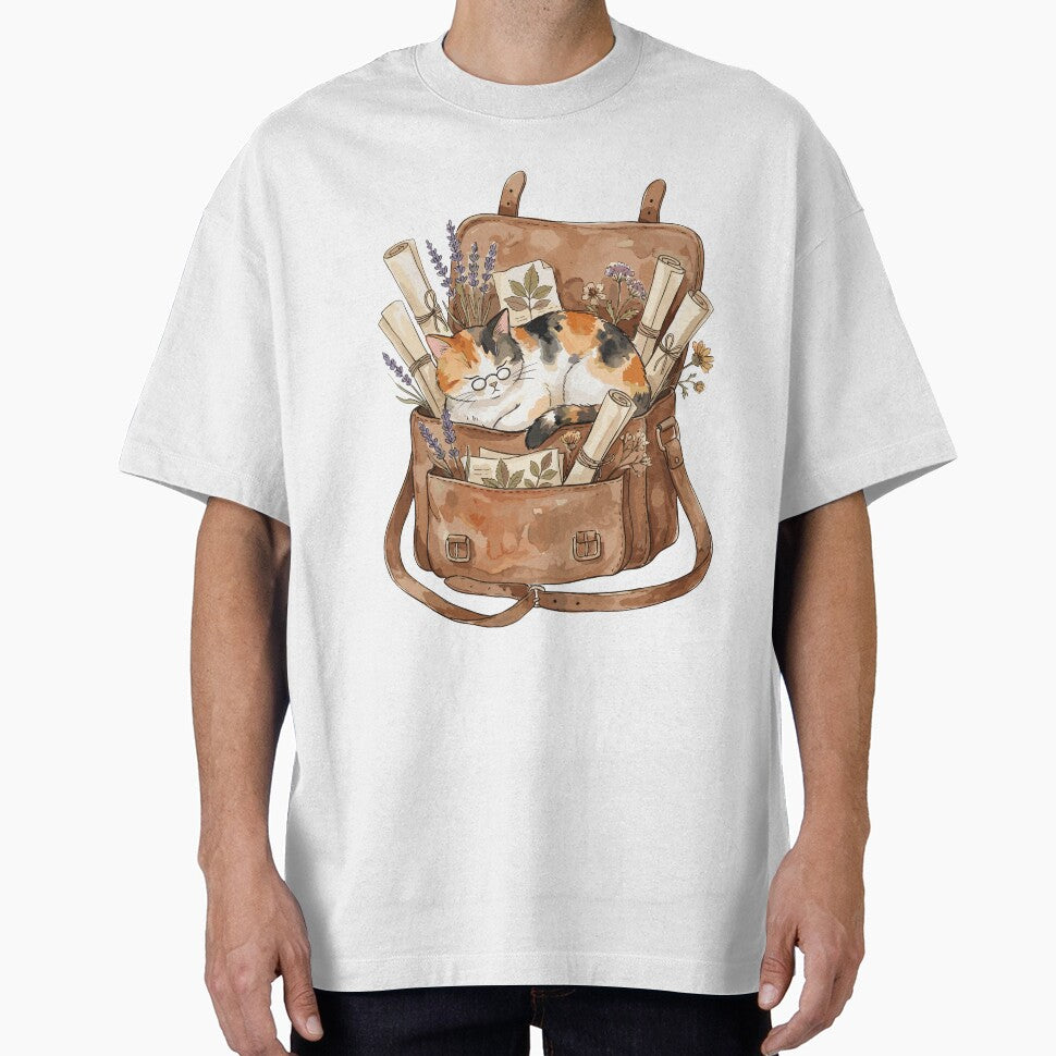 Light Academia: Scholarly Calico Cat by bapupa T-Shirts, Hoodie, Sweatshirt | BlankRebels.com (Image 1)