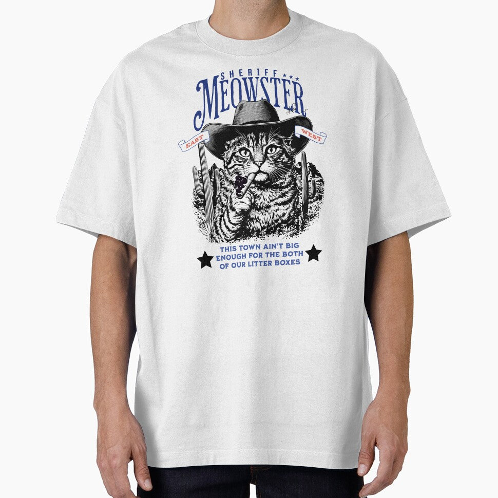 Sheriff Meowster Cowboy by LoveAndHatebyH T-Shirts, Hoodie, Sweatshirt | BlankRebels.com (Image 1)