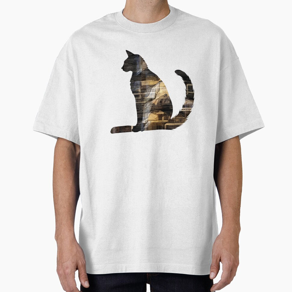 Cat with books by Mateusz Majcherek T-Shirts, Hoodie, Sweatshirt | BlankRebels.com (Image 1)
