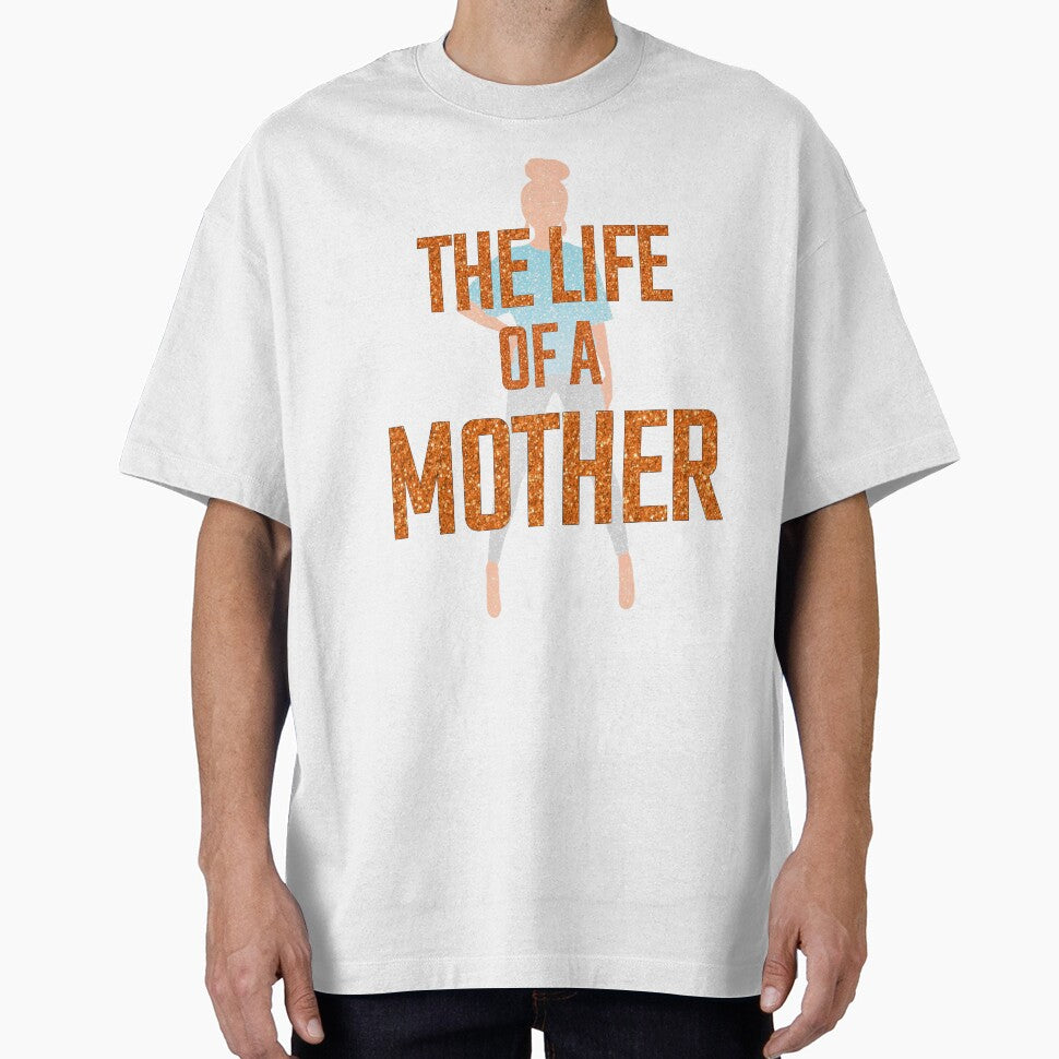 Life of a Mother T-Shirt, Funny Graphic Tee, Orange Sparkle, Trending Mom Shirt, Relatable Mother Life Top,... (Image 1)
