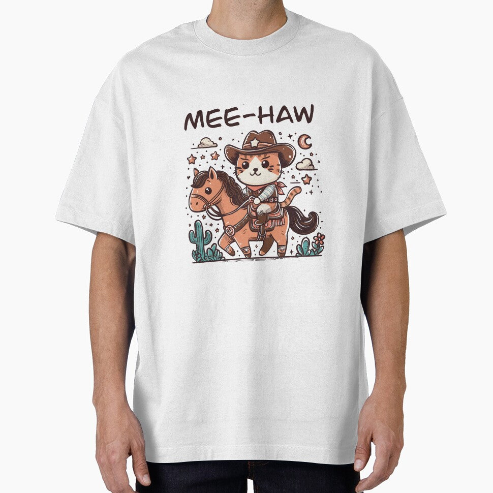Funny Cowboy Cat Shirt – Cute Western Kitty Gift – Meowdy Tee for Cat Lovers by Animoodles