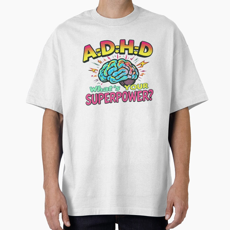 ADHD What's Your Superpower - Rainbow Brain Power Design by Sinfulchicken T-Shirts, Hoodie, Sweatshirt (Image 1)