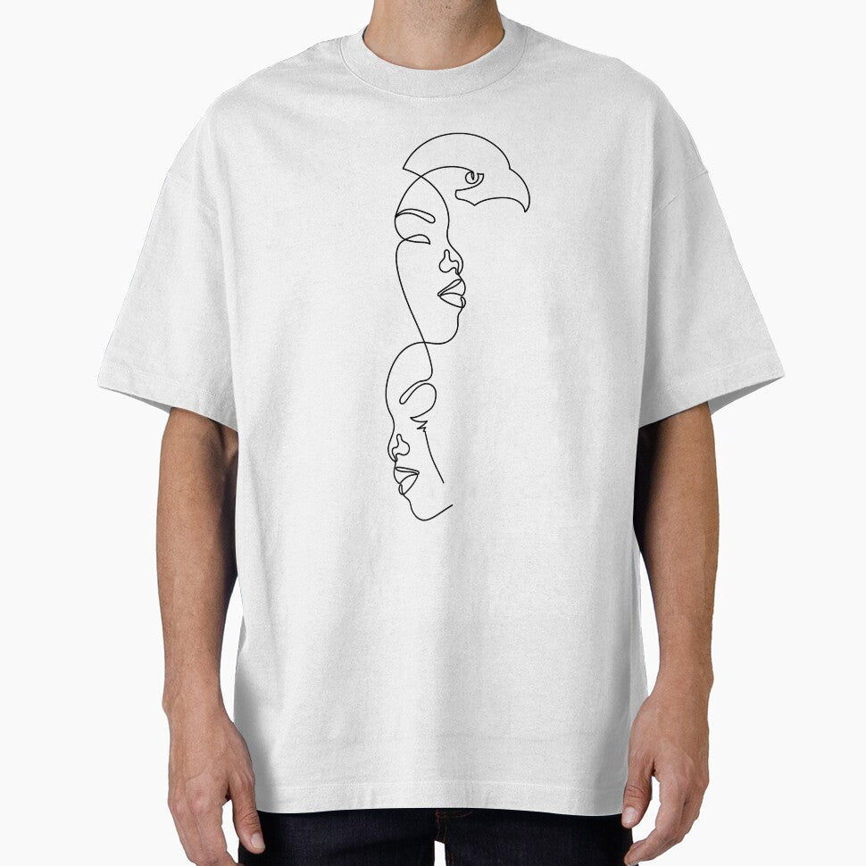 Powerful like an eagle | One Line Drawing | One Line Art | Minimal | Minimalist by One-Line-Artist T-Shirts,... (Image 1)