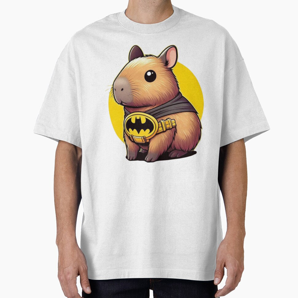 Bat Man Capybara – Cute Superhero Animal Illustration by Just a Pixel
