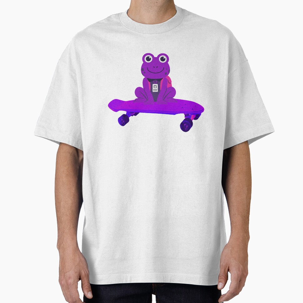 Purple Frog With Backpack On A Skateboard by thecooltable T-Shirts, Hoodie, Sweatshirt | BlankRebels.com (Image 1)