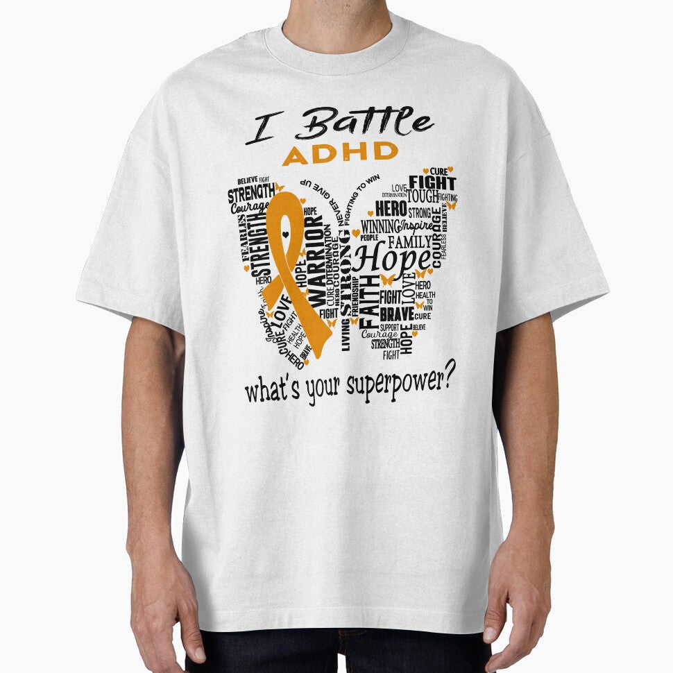 ADHD Warrior - I Battle ADHD What is your Superpower? by KirstybShop T-Shirts, Hoodie, Sweatshirt | BlankRebels.com (Image 1)