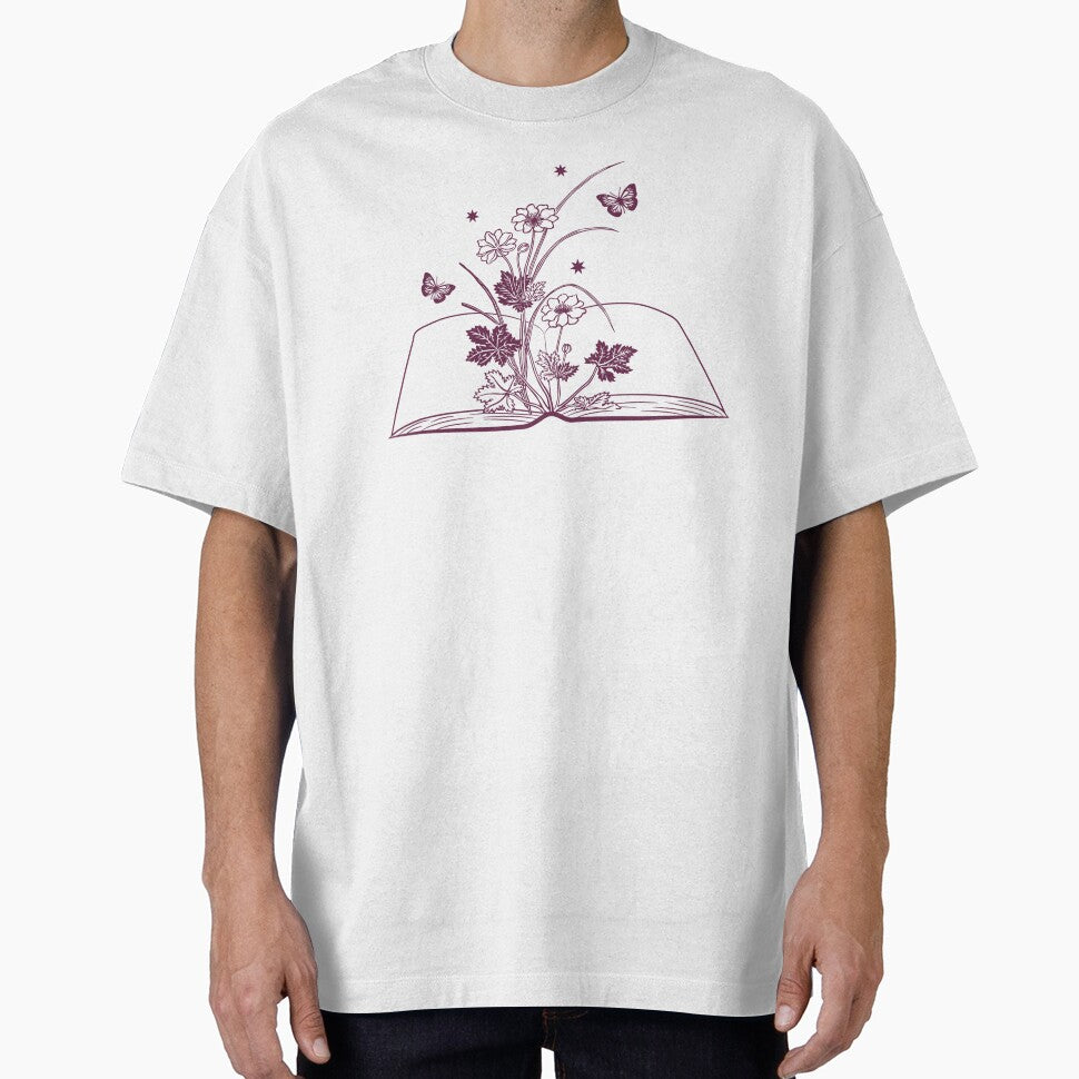 Floral Book Aesthetic Flower by Blok45 T-Shirts, Hoodie, Sweatshirt | BlankRebels.com (Image 1)
