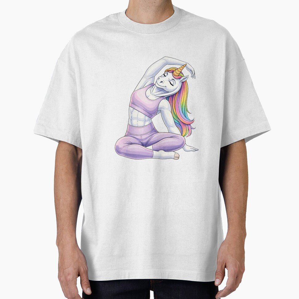 Workout Unicorn Side Stretch – Fitness Girl Aesthetic Design by ColorSplash123