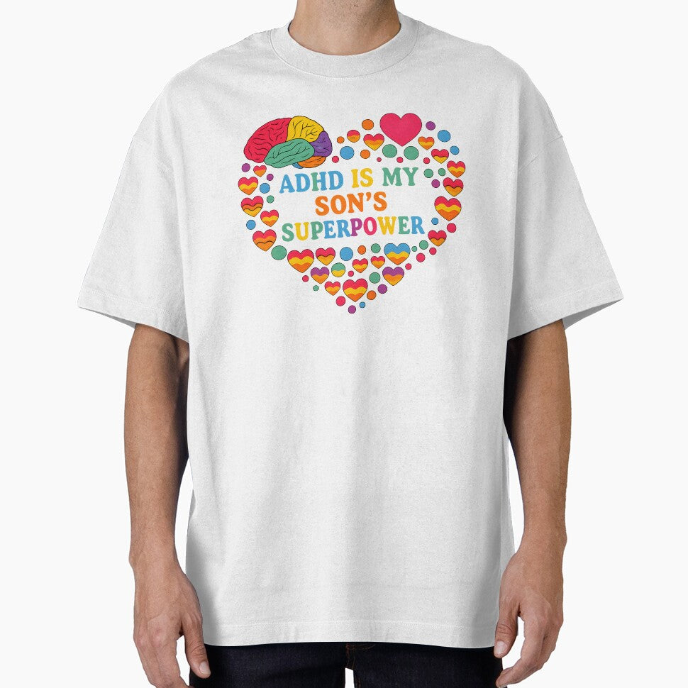 ADHD Is My Son’s Superpower by MomParentADHD T-Shirts, Hoodie, Sweatshirt | BlankRebels.com (Image 1)