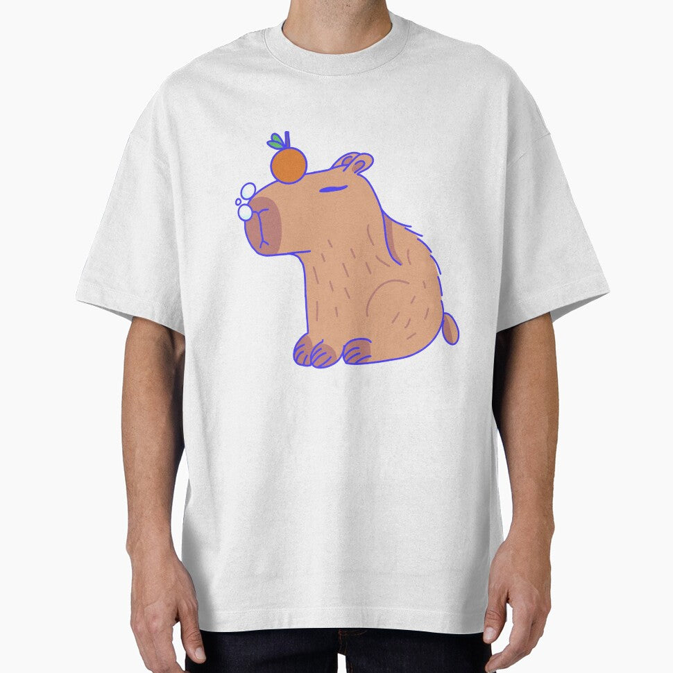 Calm Capybara Orange by Dafishop T-Shirts, Hoodie, Sweatshirt | BlankRebels.com (Image 1)
